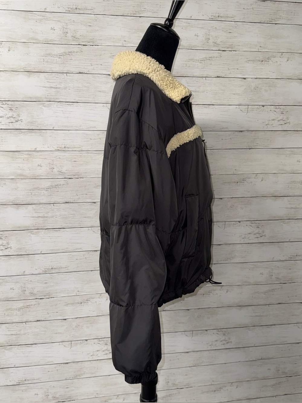 Coach Shearling Down Puffer Jacket - Picture 2 of 5